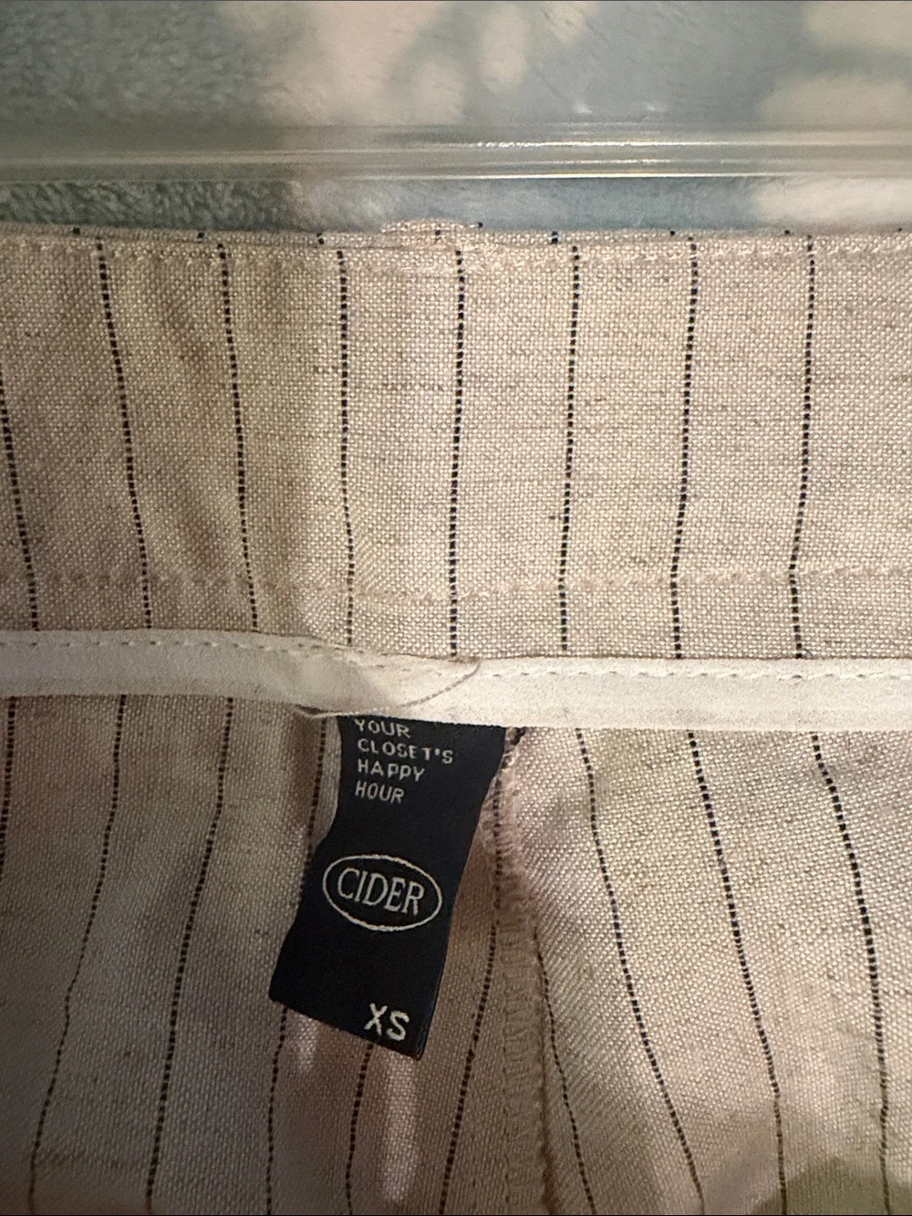Cider Light Tan Pinstripe Men’s Straight-Leg Pants